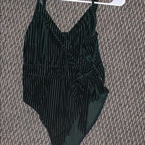 Velvet rubbed bodysuit